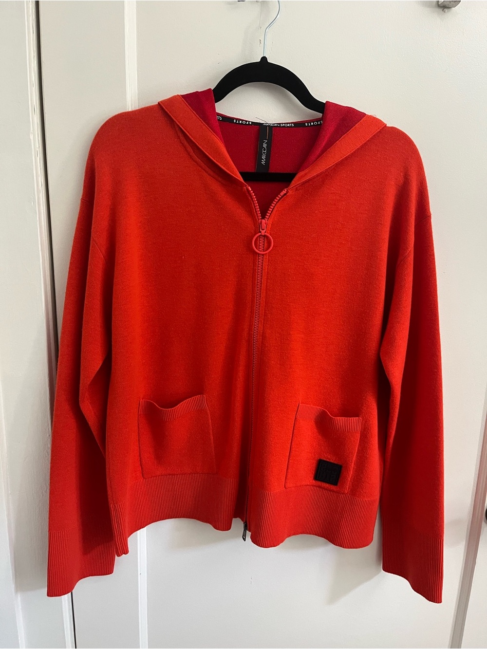Marc Cain Red-Orange Zip Hoodie never worn part of tag still attached